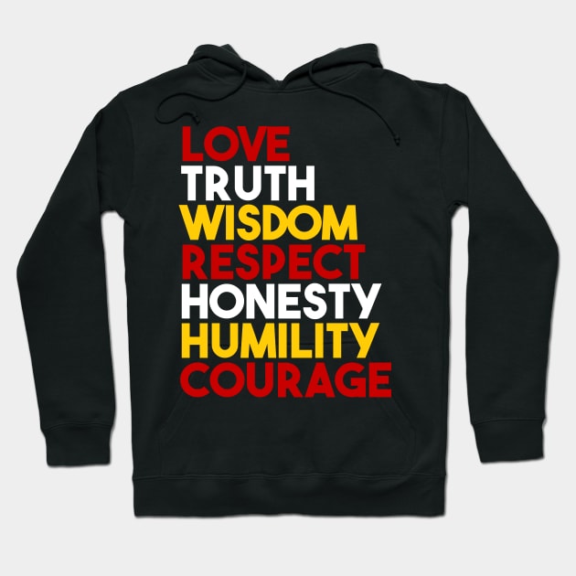 7 SACRED TEACHINGS - Red Hoodie