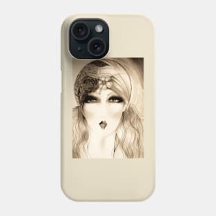 DECO FACE WOMAN SKETCH Phone Case