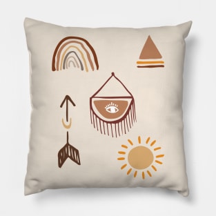 Aesthetic Boho sticker pack Pillow