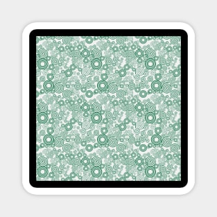 Green and Gray Spiral Pattern Magnet