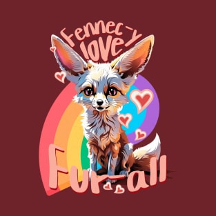 Cute Fennec Foxes Lover a Girl Who Loves Fennec Kawaii Foxes T-Shirt