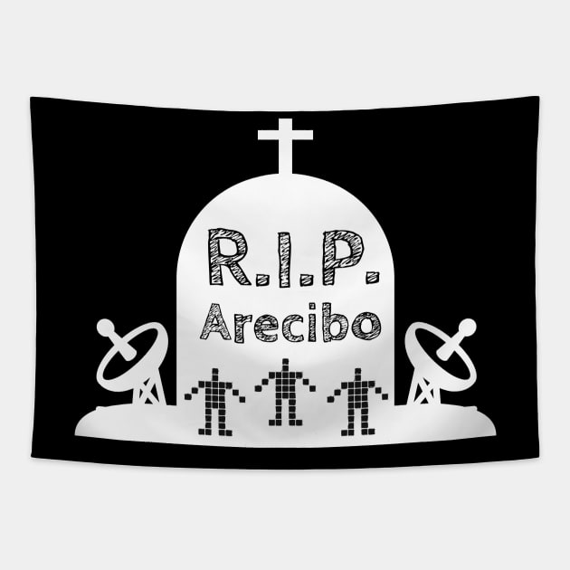 Rest In Peace Arecibo Observatory Tapestry by Digital GraphX