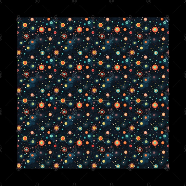 Cartoon Atoms in Space Design by RRMStudios