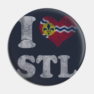 I Heart Flag of St Louis Missouri Pin