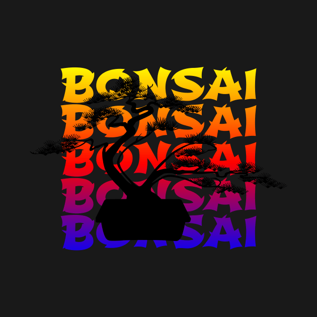 Lettering 'BONSAI' with bonsai tree by ThreeOClock