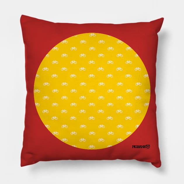 Bicycle Pattern Pillow by Pigbanko