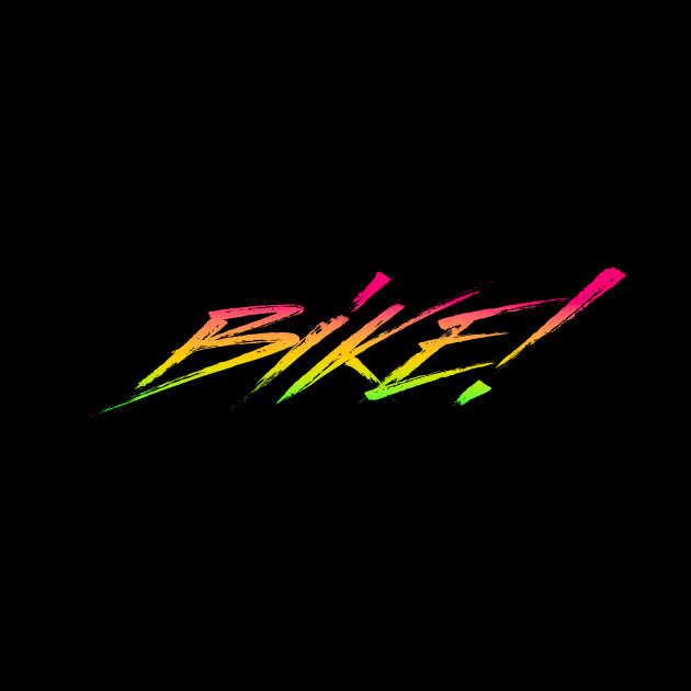 Bike! In Vibrant Gradient Colors by The90sMall