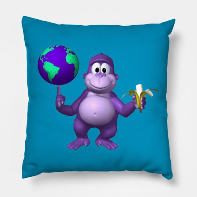 Bonzi Buddy Vaporwave (BonziBuddy) - Bonzibuddy - Pillow