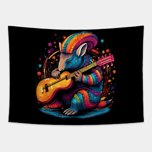 Armadillo Playing Violin Tapestry