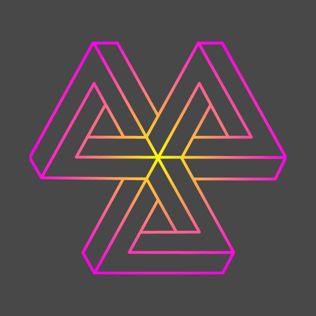 Impossible object (magenta to yellow radial gradient) by TRIME