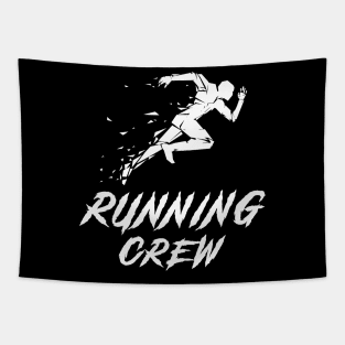 Running Crew Awesome Tee: Sprinting with Laughter! Tapestry