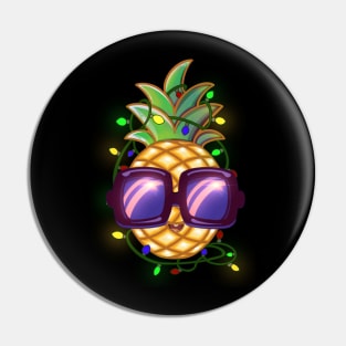 Christmas Lights Pineapple Pin