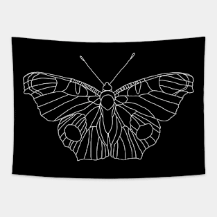 Butterfly - black and white lines Tapestry