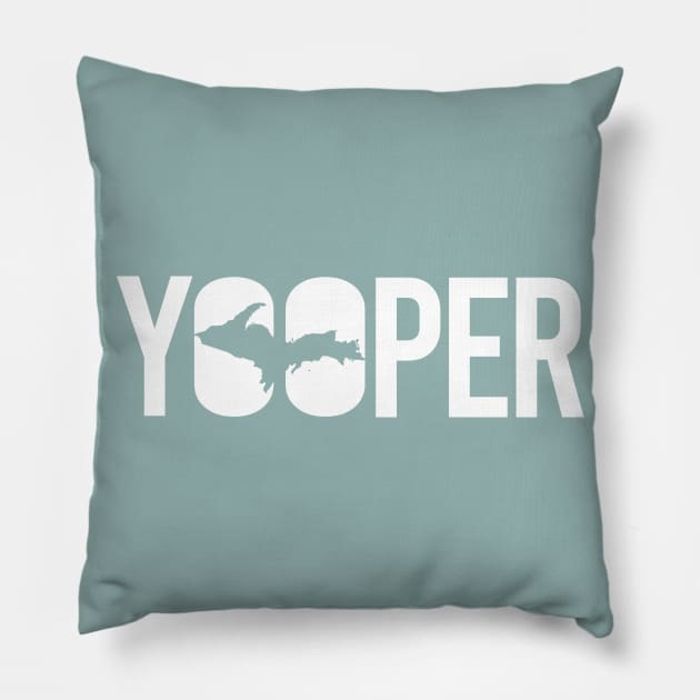 Proud Yooper, The Upper Peninsula Pride Up North Pillow by GreatLakesLocals