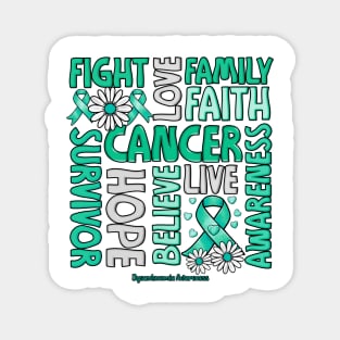 Dysautonomia Awareness - Fight love survivor ribbon Magnet