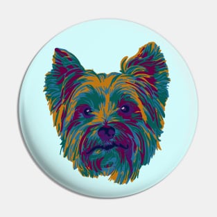 Colorful Terrier Painting Pin