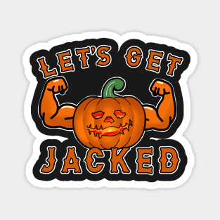 Let's Get Jacked Halloween Jack-o'-lantern Squats Magnet