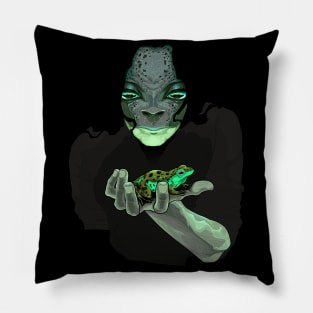 Trippy Frog Art Pillow