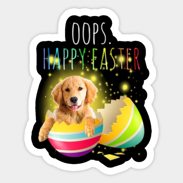 happy easter golden retriever