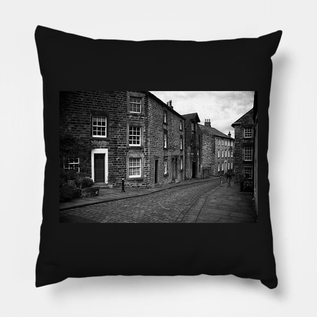 Street Scene, Lancaster, England Pillow by newbeltane