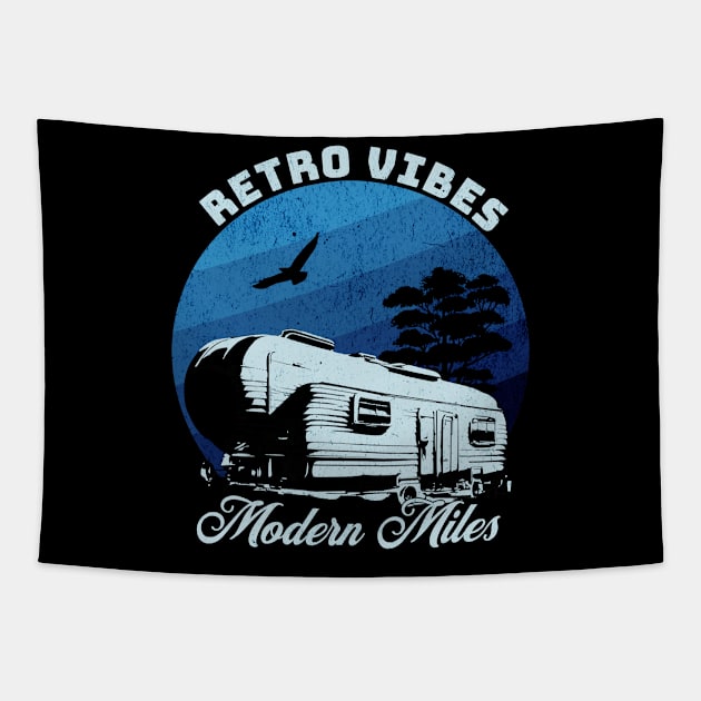 Airstream Camping Trailer rv Camper Wanderlust Retro Vintage Style Tapestry by HosvPrint