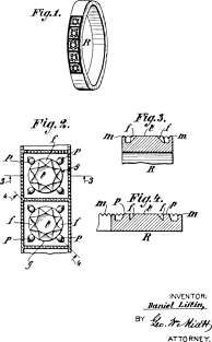 Wedding Ring Vintage Patent Hand Drawing Magnet