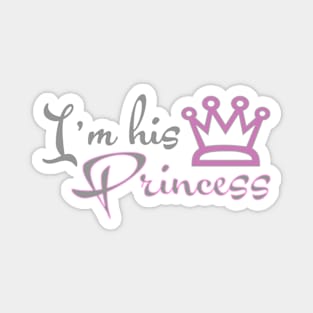 I'm His Princess Crown Matching Couples Graphic product Magnet