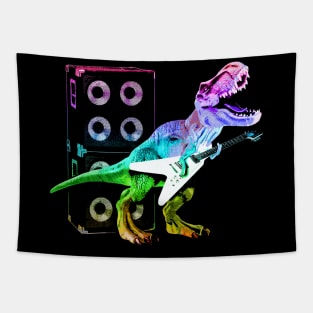 T-Rex Dinosaur and Guitar Tapestry