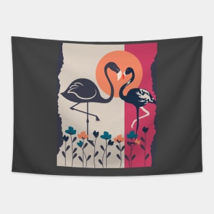 Flamingos in paradise Tapestry