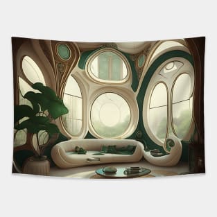 [AI Art] My future living room, Art Nouveau Style Tapestry