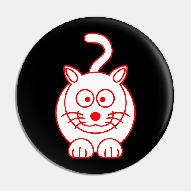 Red Cat Pin by cameradog