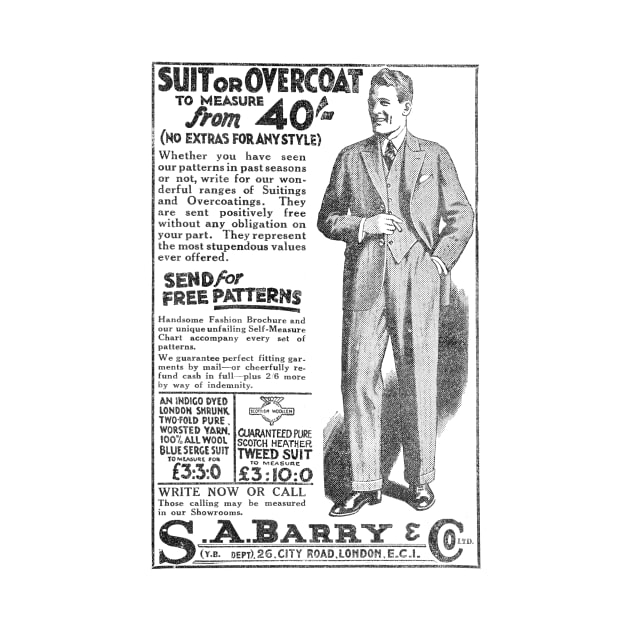 S.A.Barry & Co. - Suits and Overcoats - 1929 Vintage Advert by BASlade93