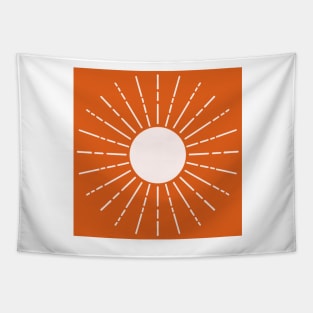 Orange sun - monochromatic pattern for sophisticated vibes Tapestry