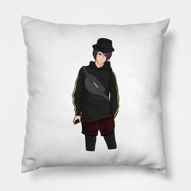 Anime Character Hero Male Japanese Culture Pillow by theperfectpresents