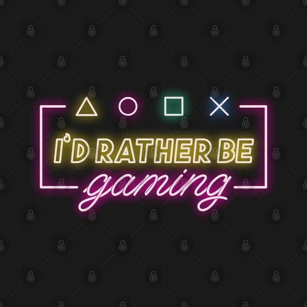 Cool neon gaming quote by LR_Collections