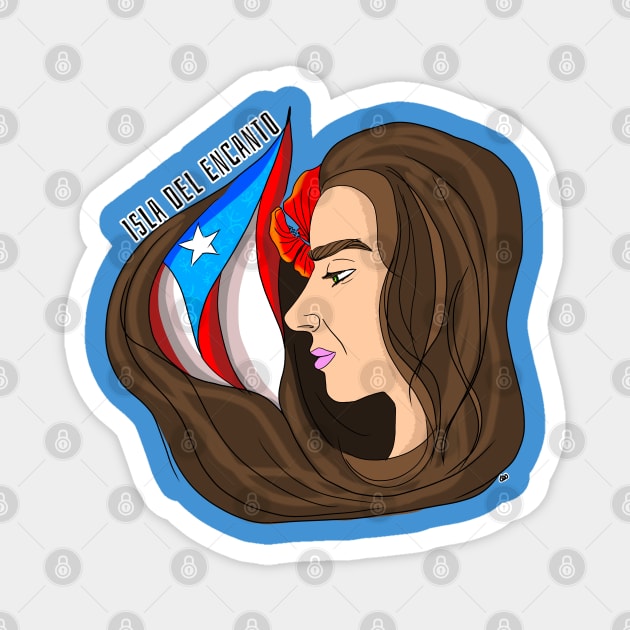 Mestiza Borinqueña Magnet by Morpheus Graphic Design