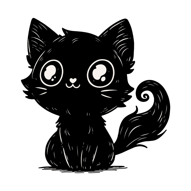 cute black kitten by ArtisticBox