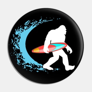 Bigfoot Surfing Pin