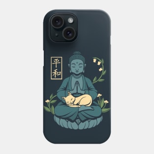 Cat Meditation Buddhism Buddha  by Tobe Fonseca Phone Case