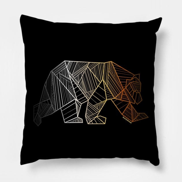 Geometric Bear Pride LGBTQ+ | BearlyBrand Pillow by The Bearly Brand