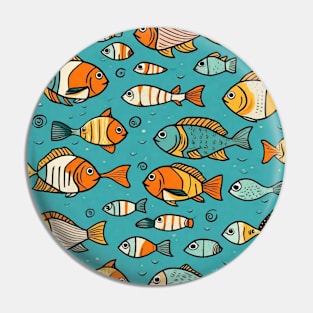 Cute fish patterns gift for kids room Pin