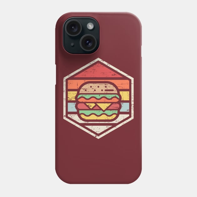 Retro Badge Burger Phone Case by rojakdesigns