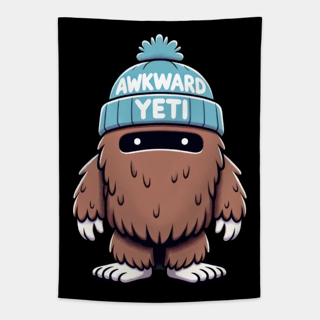 Awkward Yeti Tapestry by TooplesArt