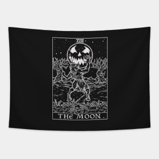 The Moon Tarot Card Terror Tarot Halloween Werewolf Tapestry