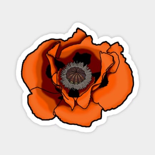 Red Poppy Flower Magnet