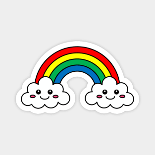 Rainbow And Clouds Magnet