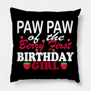 paw paw of the berry first birthday girl Pillow