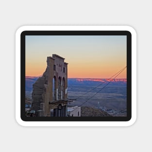 Jerome AZ Ruins Sunset Jerome Arizona Magnet