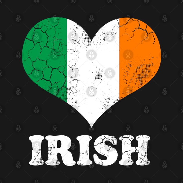 Irish Flag Heart Love Ireland St Patrick's Day by E