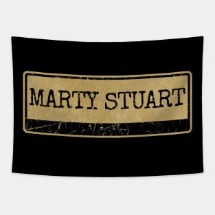 Aliska, text black retro - Marty Stuart Aliska, text black retro Tapestry